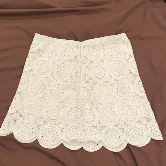 Abercrombie & Fitch Ivory Crochet Skirt - Picture 3 of 6